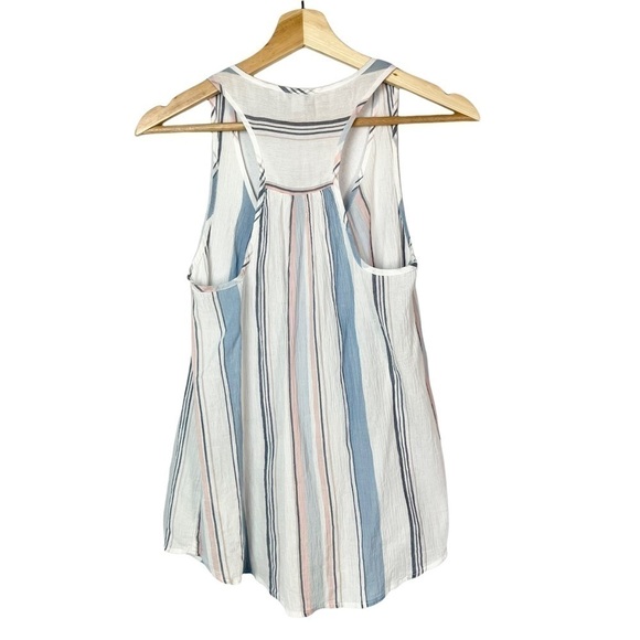 Splendid Pastel Stripe Scoop Neck Cotton Cami Tank Top S - Picture 3 of 4